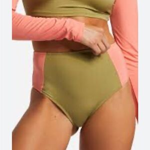 BILLABONG ADVENTURE DIVISION COLORBLOCK HIGH WAISTED BIKINI BOTTOM SIZE MEDIUM